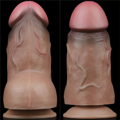 02319 | Pênis Dupla Densidade 18,2x6,6 cm -Dual Layered Platinum Silicone Cock Marrom - LOVETOY - E-VARIEDADES