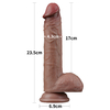 02323 | Pênis Dupla Densidade 23,5x4,3 cm Dual Layered Platinum Silicone Cock - LOVETOY