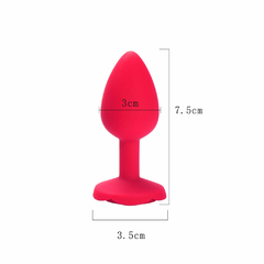 02353 | Plug Anal em Silicone com Base de Flor - Tamanho P - VIPMIX na internet