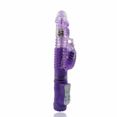 02365 | Vibrador rotativo vai e vem com estimulador clitoriano borboleta, com 36 variações de vibração, 6 velocidades de rotação e botão independente de giro reverso do corpo principal com 3 variações - YOUVIBE - comprar online