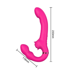 02394 | Vibrador Duplo 3 em 1.vibrador tipo cinta com estimulação de pulsação com 5 velocidades e 10 modos de vibração introdutória - YOUVIBE - E-VARIEDADES