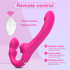 02394 | Vibrador Duplo 3 em 1.vibrador tipo cinta com estimulação de pulsação com 5 velocidades e 10 modos de vibração introdutória - YOUVIBE na internet