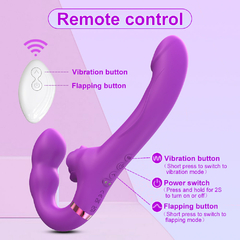 02394 | Vibrador Duplo 3 em 1.vibrador tipo cinta com estimulação de pulsação com 5 velocidades e 10 modos de vibração introdutória - YOUVIBE - E-VARIEDADES