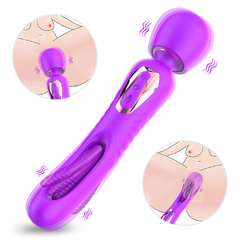 02398 | Vibrador Varinha Mágica Duplo Recarregável para Ponto G e estimulação de Clitóris - Dennis - comprar online