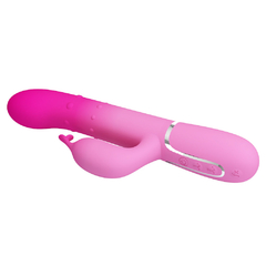 02425 | Vibrador Rabbit Recarregável com Esferas e Estimulador Clitoriano - Shima - PRETTY LOVE - E-VARIEDADES