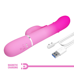 02425 | Vibrador Rabbit Recarregável com Esferas e Estimulador Clitoriano - Shima - PRETTY LOVE - comprar online