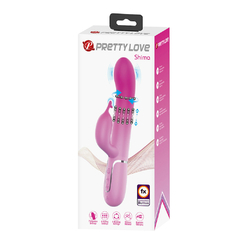 02425 | Vibrador Rabbit Recarregável com Esferas e Estimulador Clitoriano - Shima - PRETTY LOVE na internet