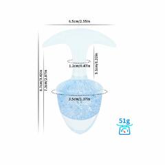 02480 | Plug Anal de Silicone Platina usando nova tecnologia com esfera de vidro Interno e Alça - Bolota - Tamanho P - VIPMIX na internet