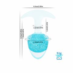 02480 | Plug Anal de Silicone Platina usando nova tecnologia com esfera de vidro Interno e Alça - Bolota - Tamanho P - VIPMIX na internet