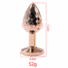 Imagem do 02521 | Plug Anal de Luxo com Pedra Acrílico usando nova tecnologia - superfície tipo diamante - VIPMIX