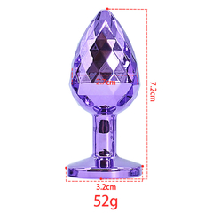 02521 | Plug Anal de Luxo com Pedra Acrílico usando nova tecnologia - superfície tipo diamante - VIPMIX - E-VARIEDADES