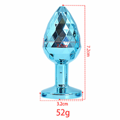 02521 | Plug Anal de Luxo com Pedra Acrílico usando nova tecnologia - superfície tipo diamante - VIPMIX - comprar online