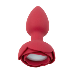 02532 | Plug Anal Flor em Silicone com LED,com 10 Modos de Vibração e Controle Remoto sem Fio - VIPMIX - loja online