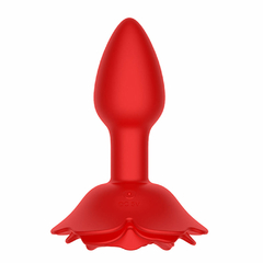 02552 | Plug Anal Flor em Silicone com 10 Modos de Vibração e Rotação,e Controle Remoto sem Fio - VIPMIX - comprar online