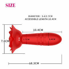 02554 | Plug Anal Flor em Silicone com LED,com 10 Modos de Vibração e 10 modos de vai e vem,e Controle Remoto sem Fio - VIPMIX