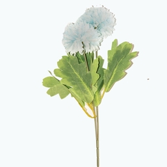 Vara Flor Artificial de Crisantemos 57cm Celeste - Baires Tecnologías
