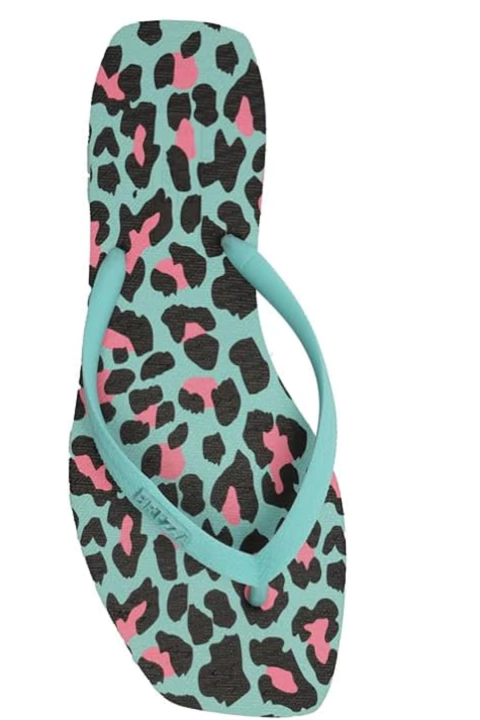 Chinelo Feminino de Dedo Estampa Onca Bico Redondo Brizza Arezzo - Pistaxe Modas