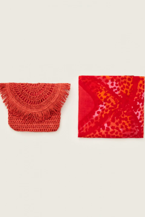 Kit Canga e Bolsa Hibiscus Shoulder
