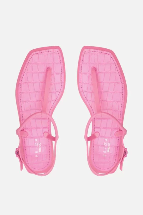 Imagem do Kit Sandalia Rasteira Feminina Square Palmilha Crocodilo e Bag Brizza Arezzo