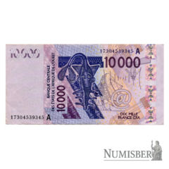 África Occidental Francesas - 10000 Francs ( Costa de Marfil ) - P18 - 2003