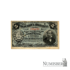 Argentina - 5 Centavos - COL039b - 1892