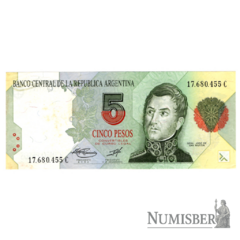 Argentina - 5 Pesos - COL741b - 1996