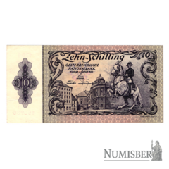 Austria- 10 Schilling - P128 - 1950