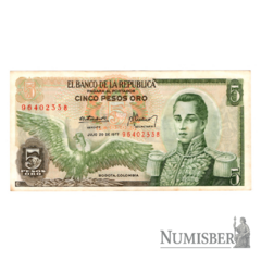 Colombia 5 Pesos - P406 - 1977