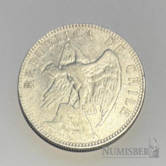 Chile - 1 Peso -KM152.1 - 1896