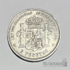 España - 5 Pesetas Alfonso XII - KM671 - 1875 - comprar online