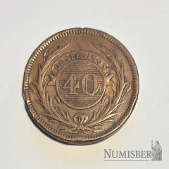 Uruguay - 40 Centésimos - KM10 - 1857 en internet