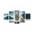 Quadros Decorativos Mosaico MDF Tigre Branco na Neve 115x60cm