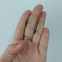 Argollitas Ovaladas con Brillo.