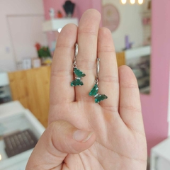 Imagen de Argollitas con Colgante Mariposas.