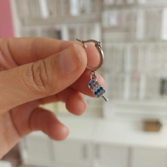 Argollitas con Colgante Helado. - Santa Rita Joyas y Accesorios