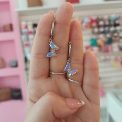 Argollitas con Colgante Mariposas. - comprar online