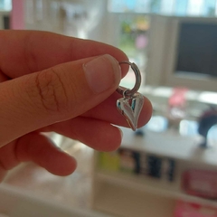 Argollitas con Colgante Corazón. - comprar online