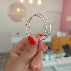 Argollitas Tipo Trenzadas Grandes. - comprar online