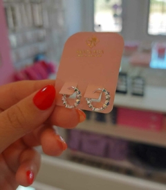 Argollitas Cliker con Ojitos y Corazones. - Santa Rita Joyas y Accesorios