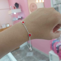 Pulsera Corazones. - comprar online