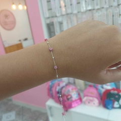 Pulsera Finita Estrellas con Pelotitas. en internet