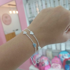 Pulsera Doble con Corazones. - comprar online
