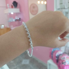 Pulsera con Piedritas Blancas Cristal. - comprar online