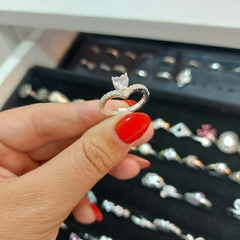 Anillo en V con Corazón. - comprar online