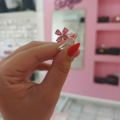 Anillo Regulable Flor con Corazón. - comprar online