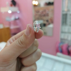 Argollitas Cliker con Piedra Encastrada. - Santa Rita Joyas y Accesorios