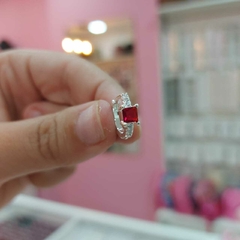 Argollitas Cliker con Piedra Encastrada. - comprar online