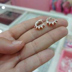 Argollitas Cliker con Piedras Encastradas.