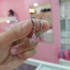 Argollitas con Colgante Mariposas. - tienda online