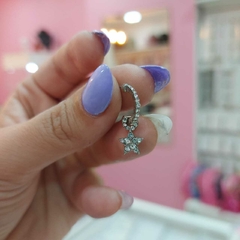 Aros Pasantes Semi Argollitas con Colgante. - comprar online